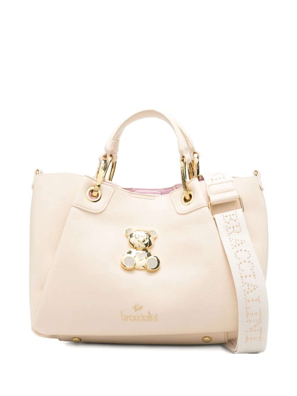 Braccialini Teddy-appliqué Tote Bag In White
