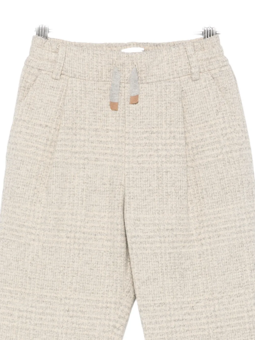 Eleventy Checked Pants In Neutral