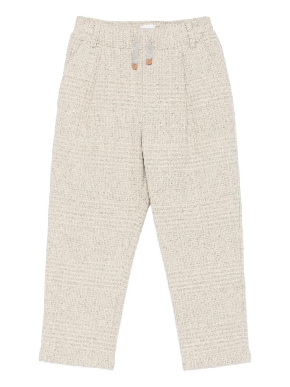 Eleventy Kids checked pants | Neutrals | Image 1