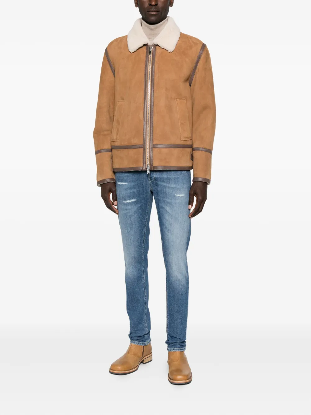DONDUP distressed-effect jeans - Blauw