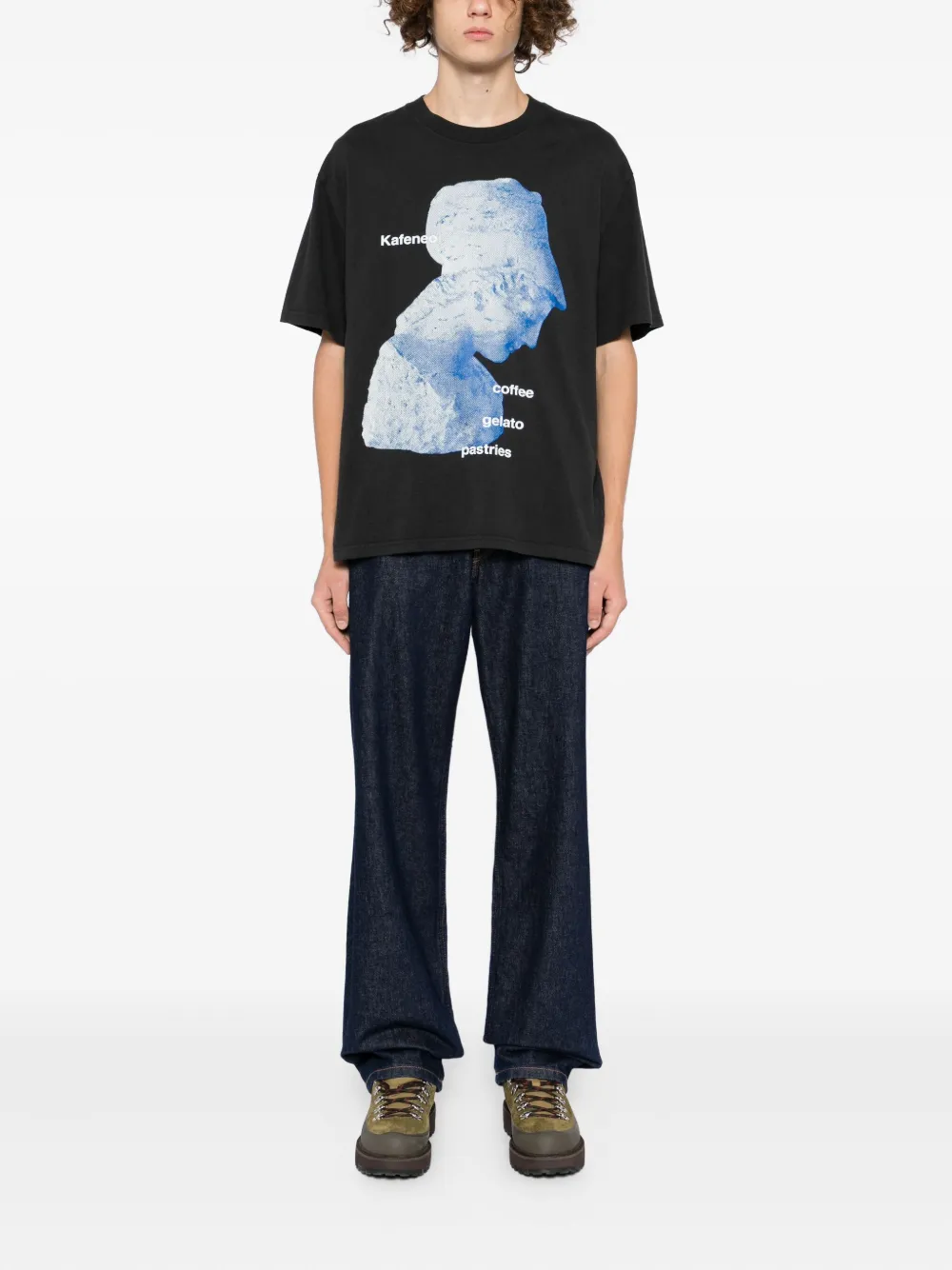 Kafeneo by TBF T-shirt met grafische print - Grijs