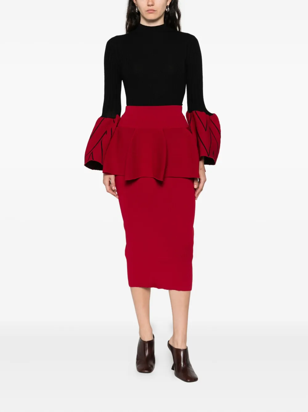 CFCL ruffled skirt - Rood