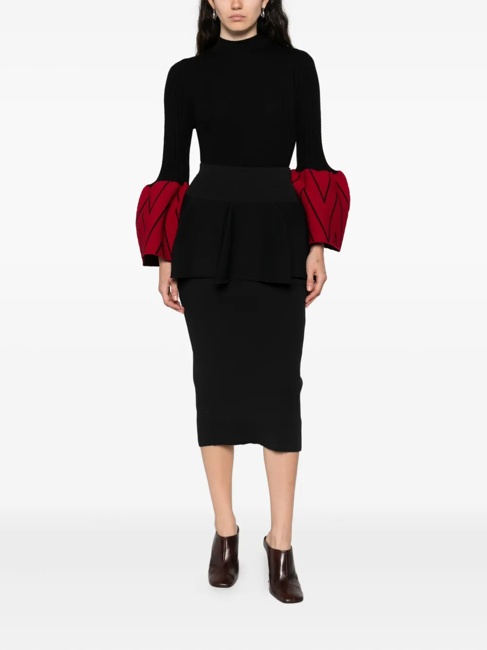 CFCL ruffled skirt - Zwart