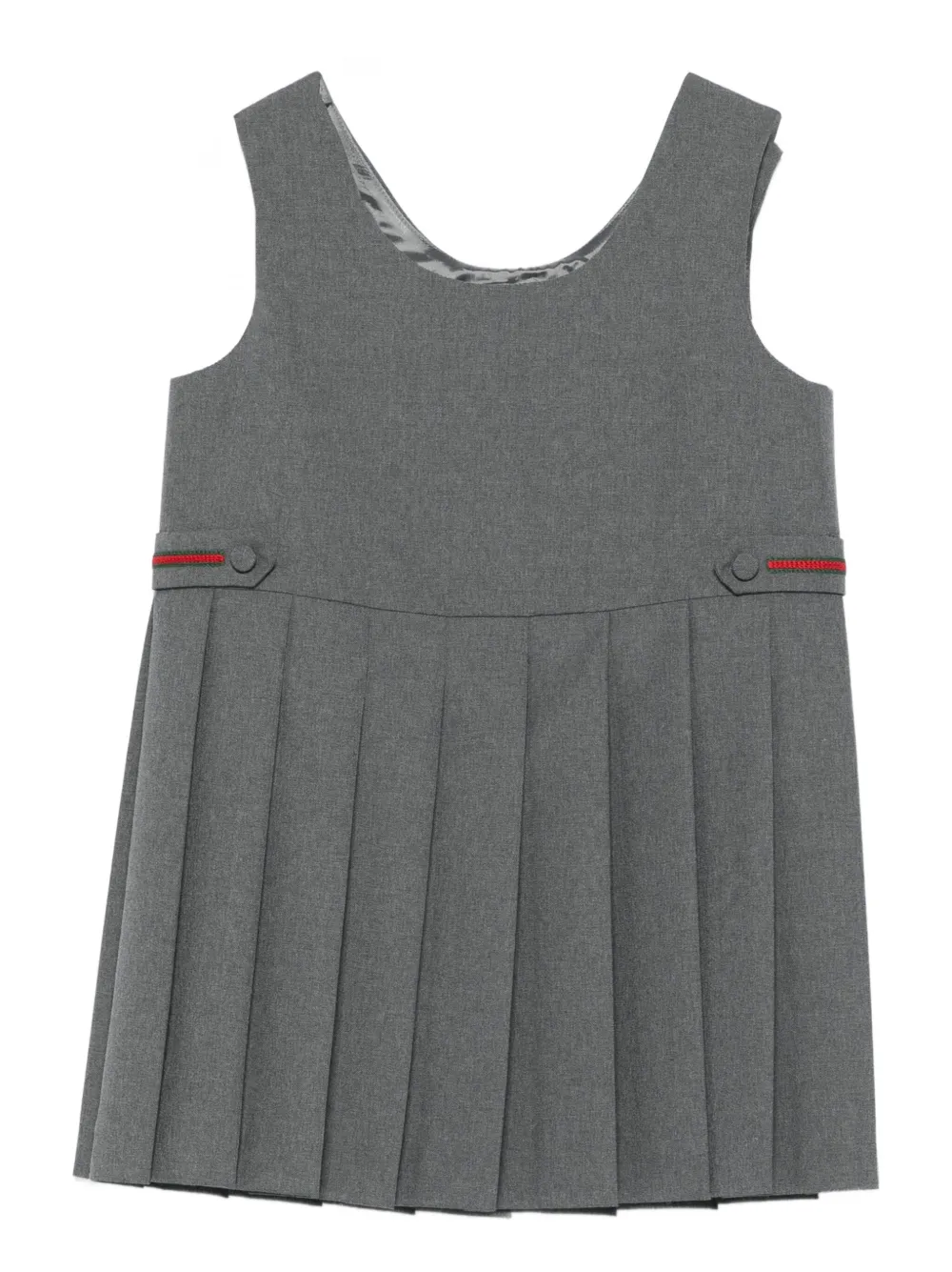 Gucci Kids Geplooide mini-jurk Grijs