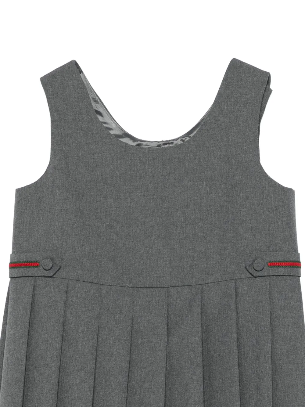 Gucci Kids Geplooide mini-jurk Grijs