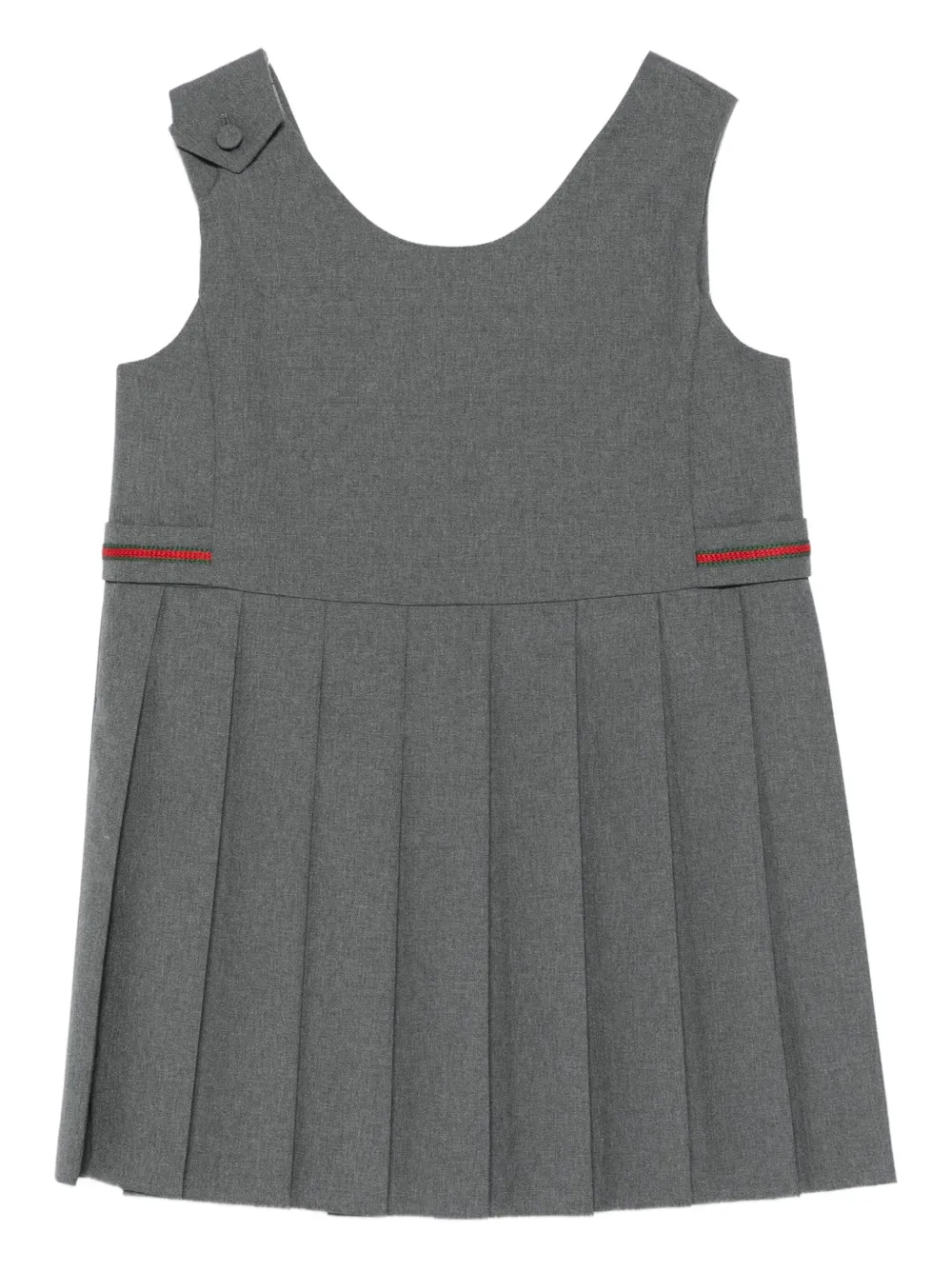 Gucci Kids pleated mini dress - Grijs