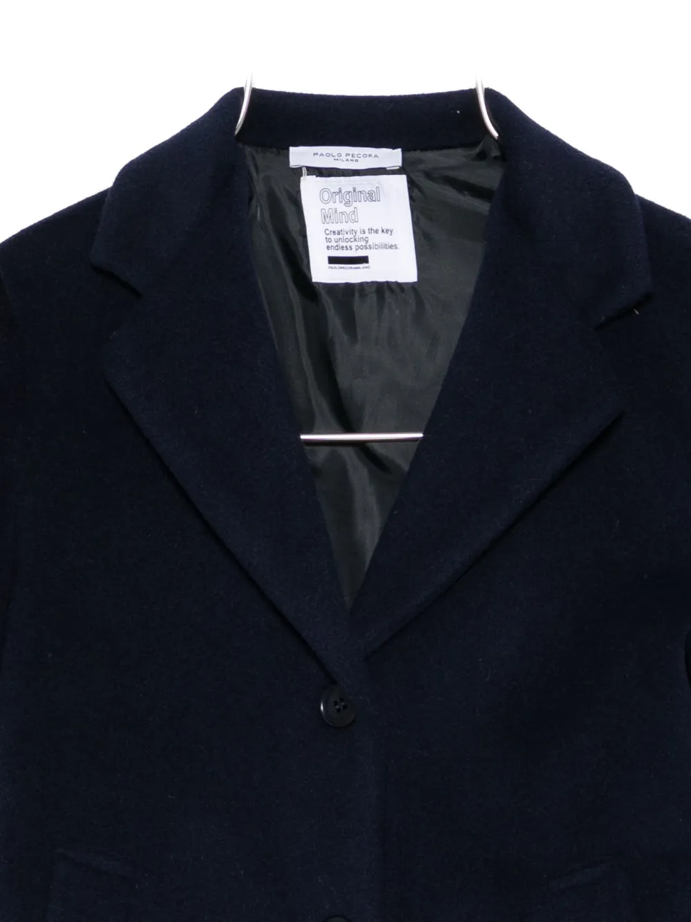 Paolo Pecora Single-breasted Coat In Blue