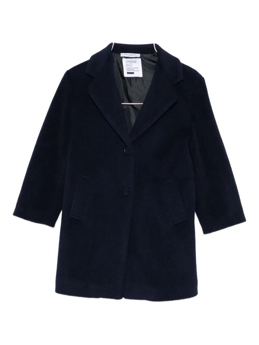 Paolo Pecora Single-breasted Coat In Blue