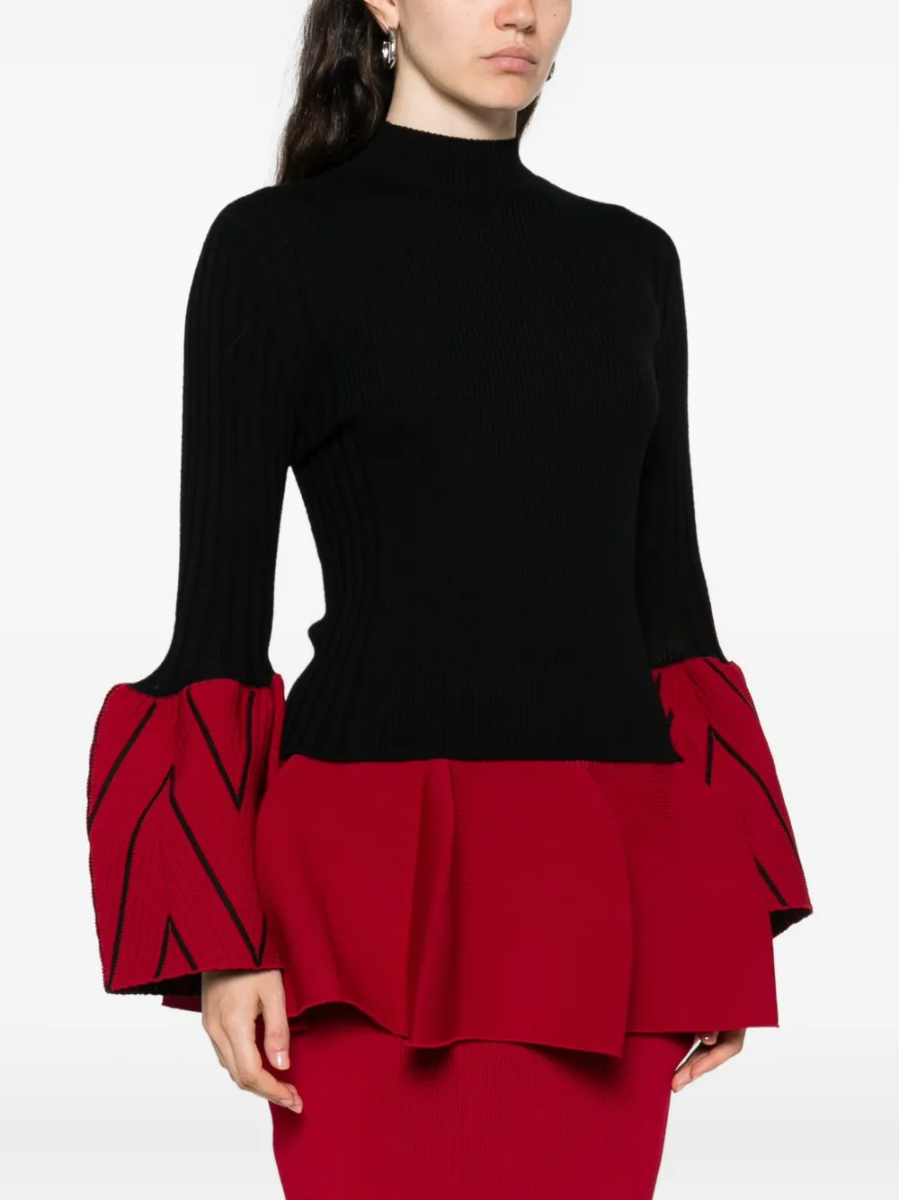 Cfcl Flared-sleeve Sweater In Black