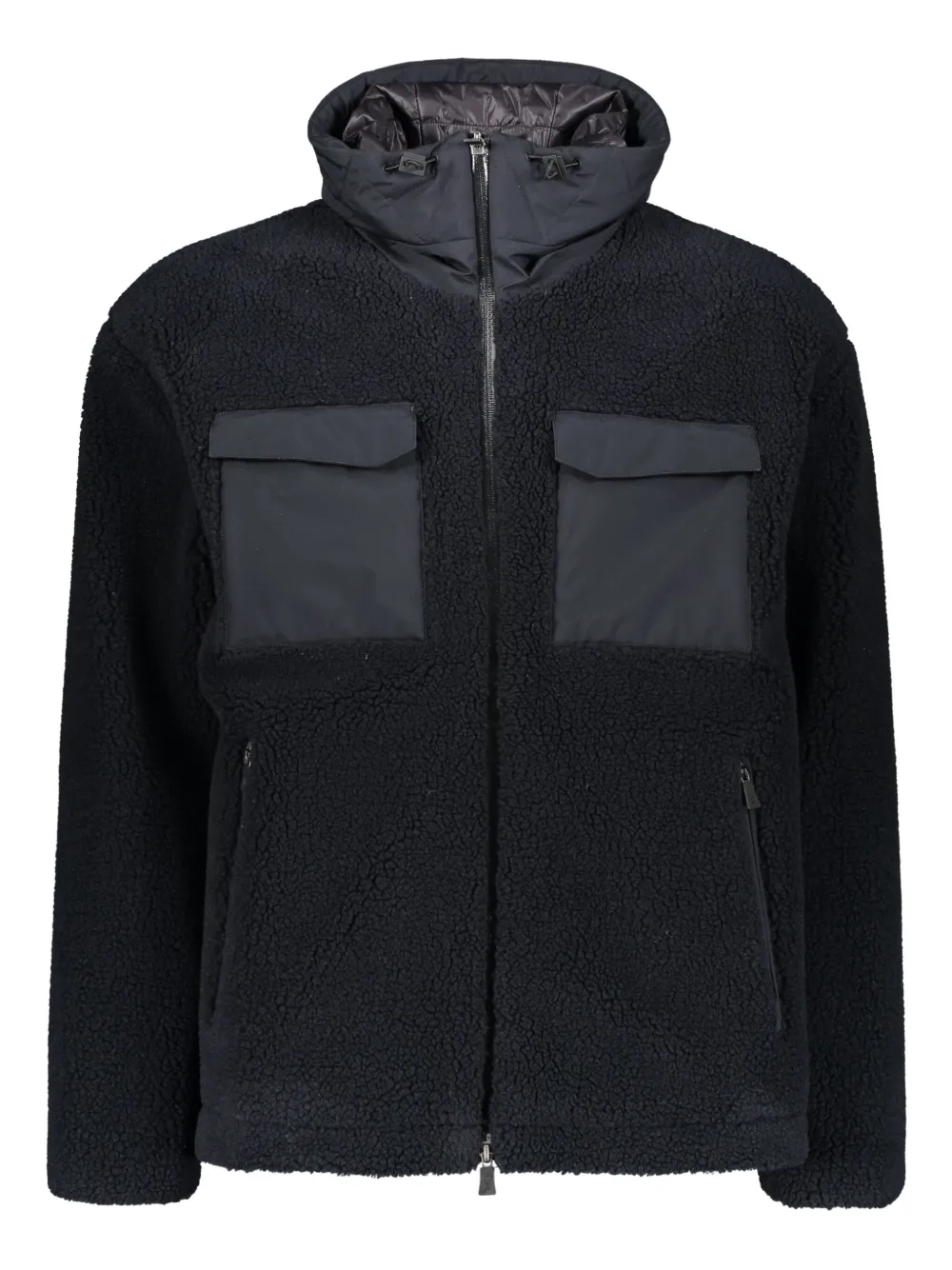 Herno Fleece Puffer Jacket In Black