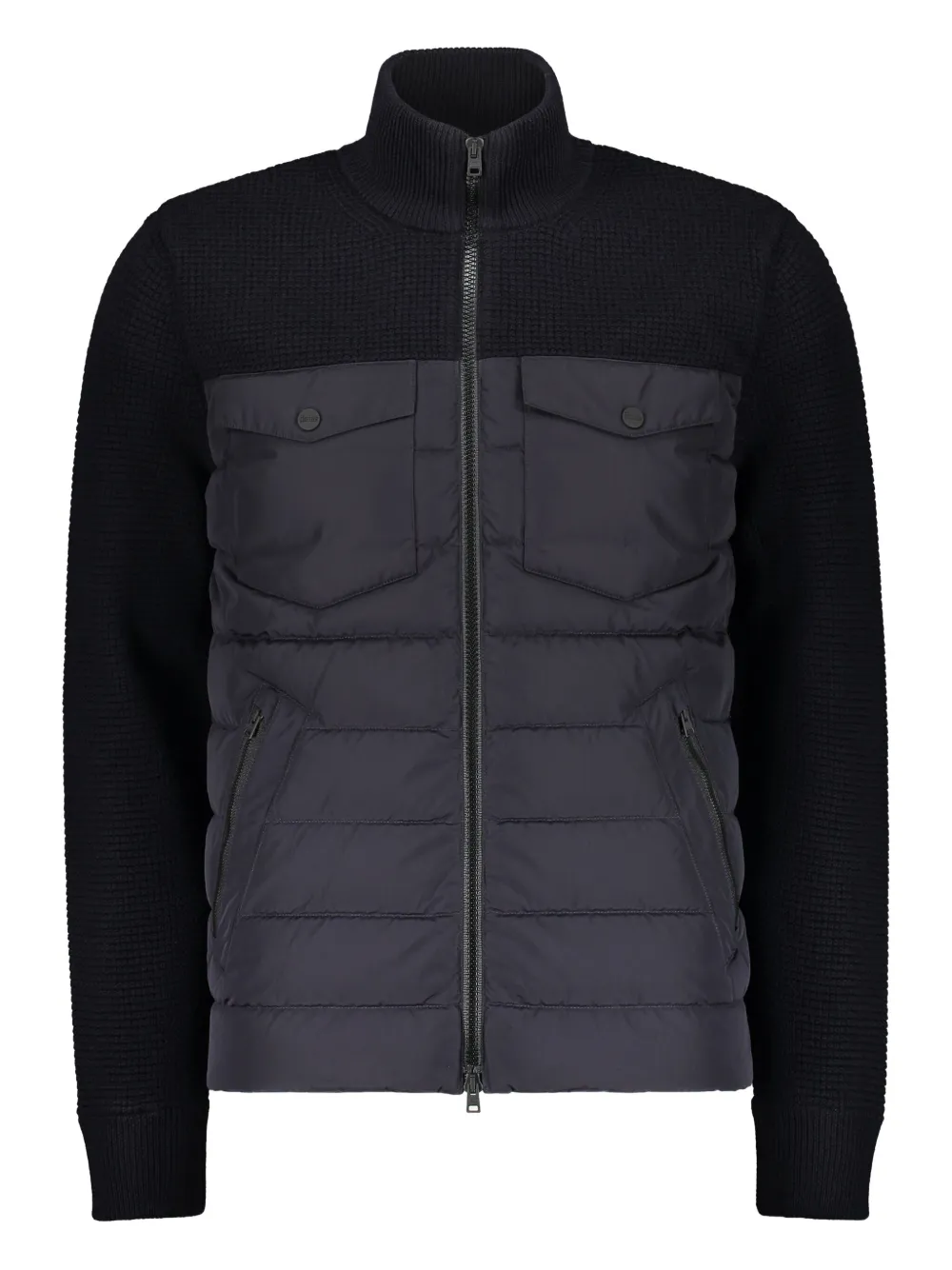 Herno Patchwork Down Jacket In Black