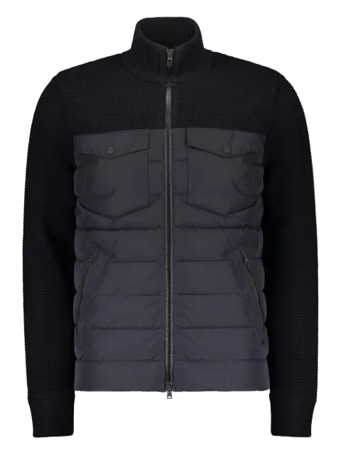 Herno padded-panel knitted jacket