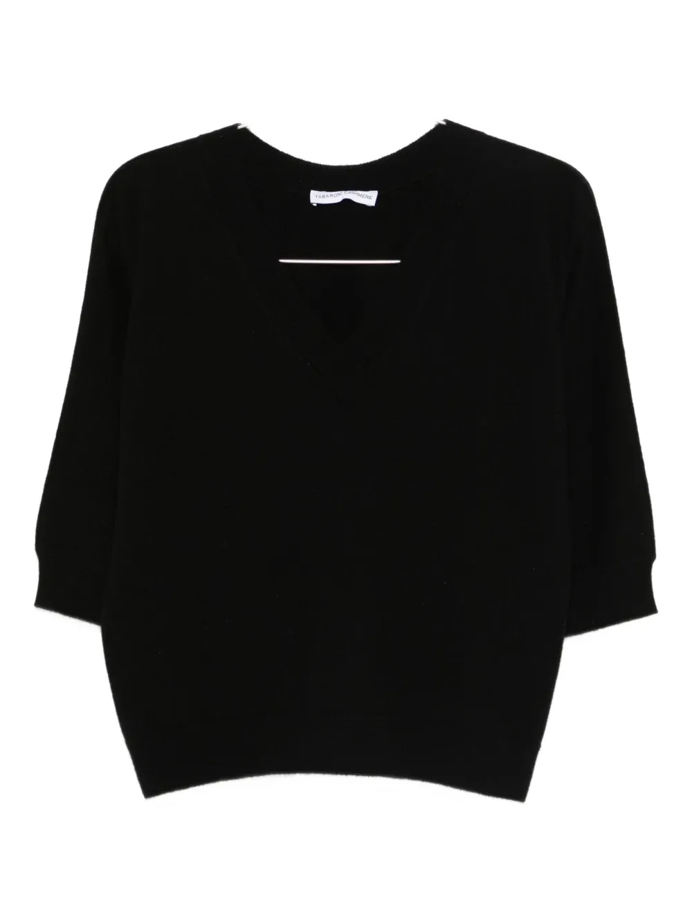 TABARONI CASHMERE V-neck sweater - ブラック TABARONI CASHMERE V-neck sweater - ブラック