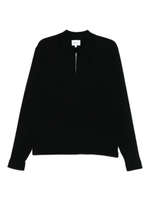 Auralee ロングスリーブ ポロシャツ | ブラック | FARFETCH JP