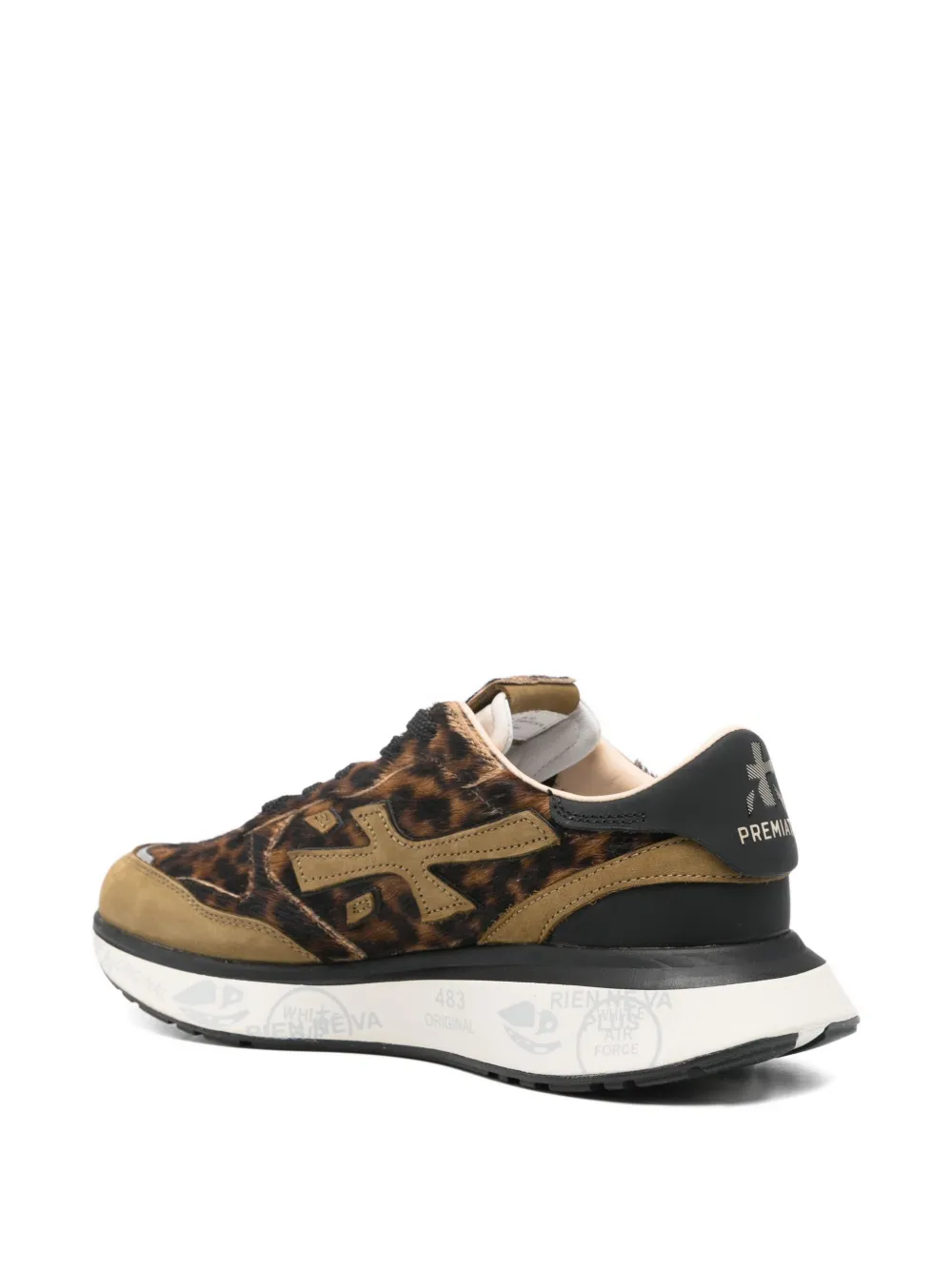 Premiata Lauryn sneakers met luipaardprint Bruin