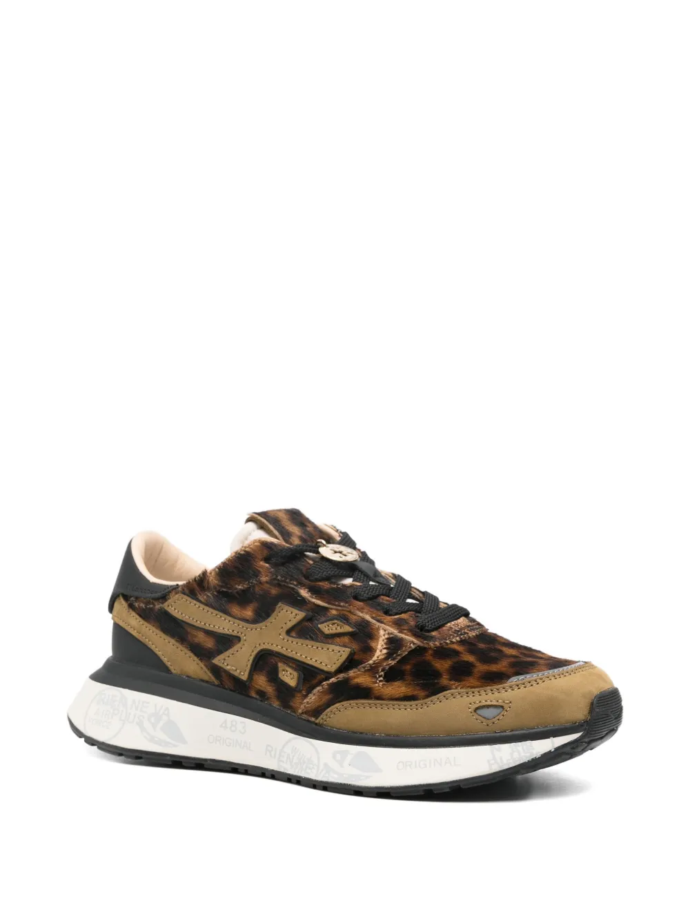 Premiata Lauryn sneakers met luipaardprint - Bruin