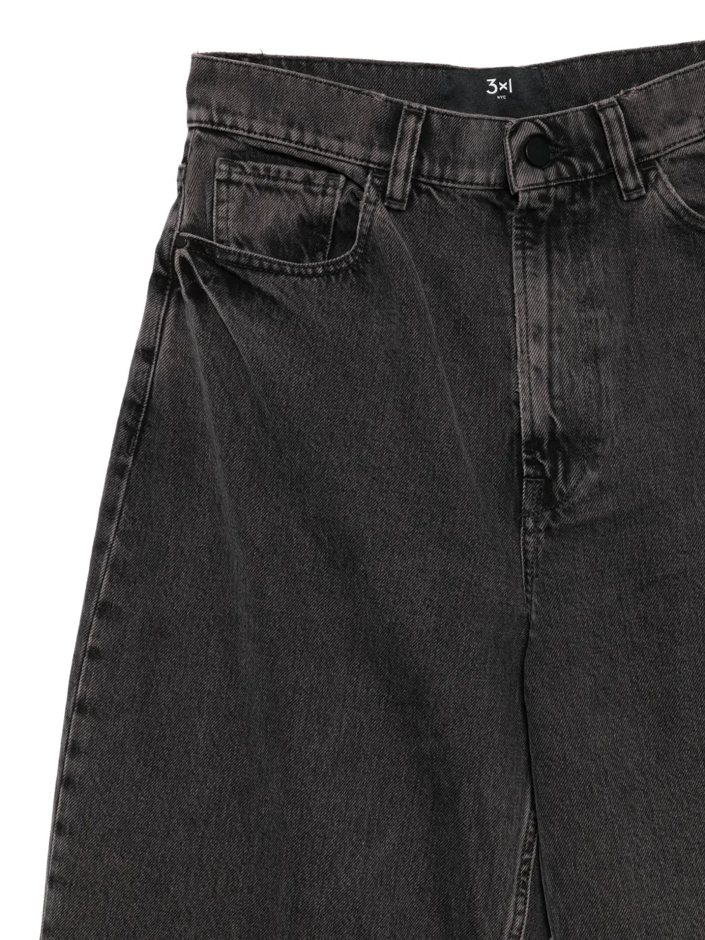 3x1 Jeans met wijde pijpen Zwart