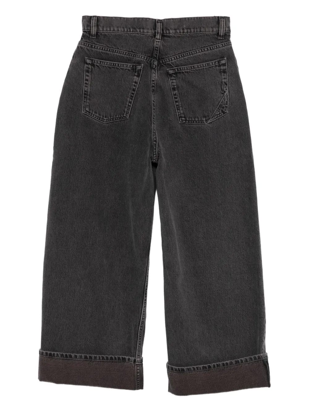 3x1 Jeans met wijde pijpen - Zwart