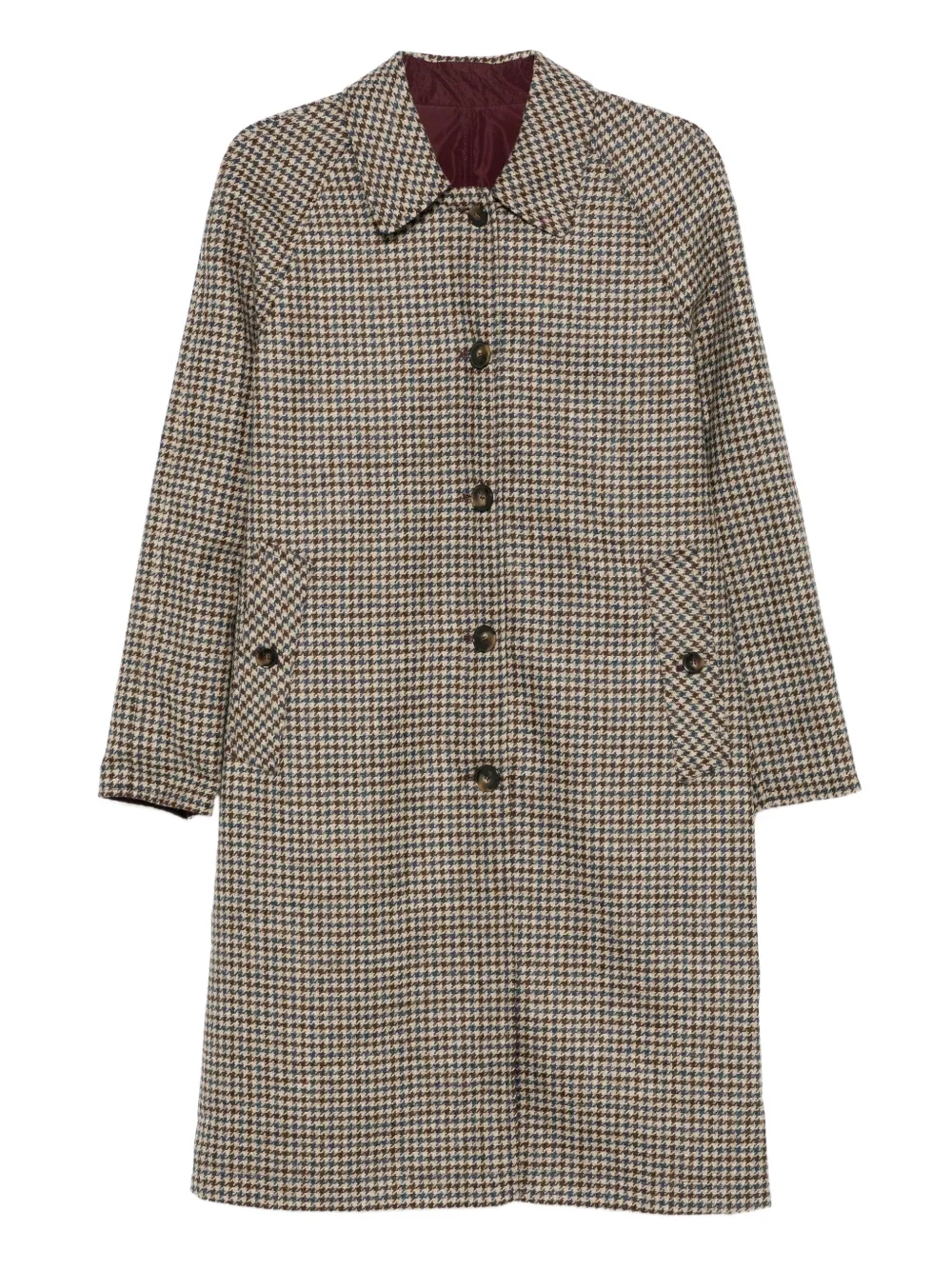 L'impermeabile houndstooth-pattern coat | Brown | Image 1