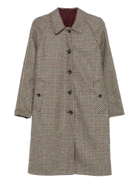 L'impermeabile houndstooth-pattern coat