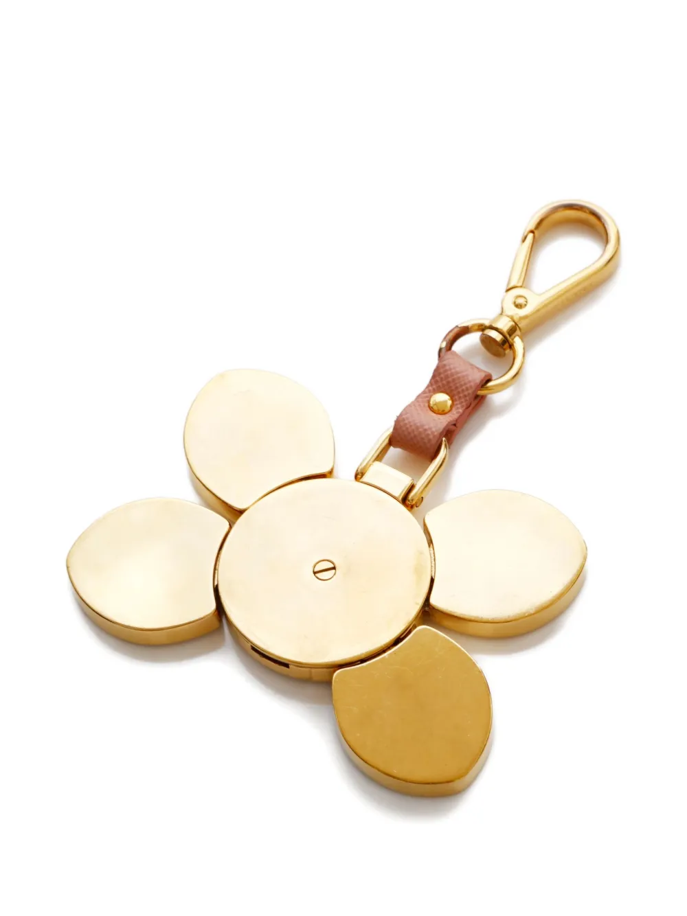Pre-owned Prada 2010-2020s Logo-lettering Keyring In Gold