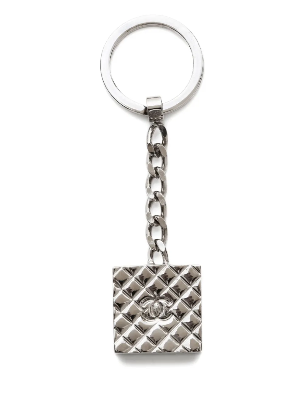 CHANEL Pre-Owned 1998 bag-charm keyring | فضي | Image 1
