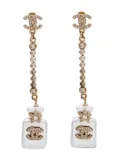 CHANEL Pre-Owned 2023 Interlocking CC drop earrings - Gold