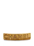 CHANEL Pre-Owned 1997 logo-engraved hair clip - Gold