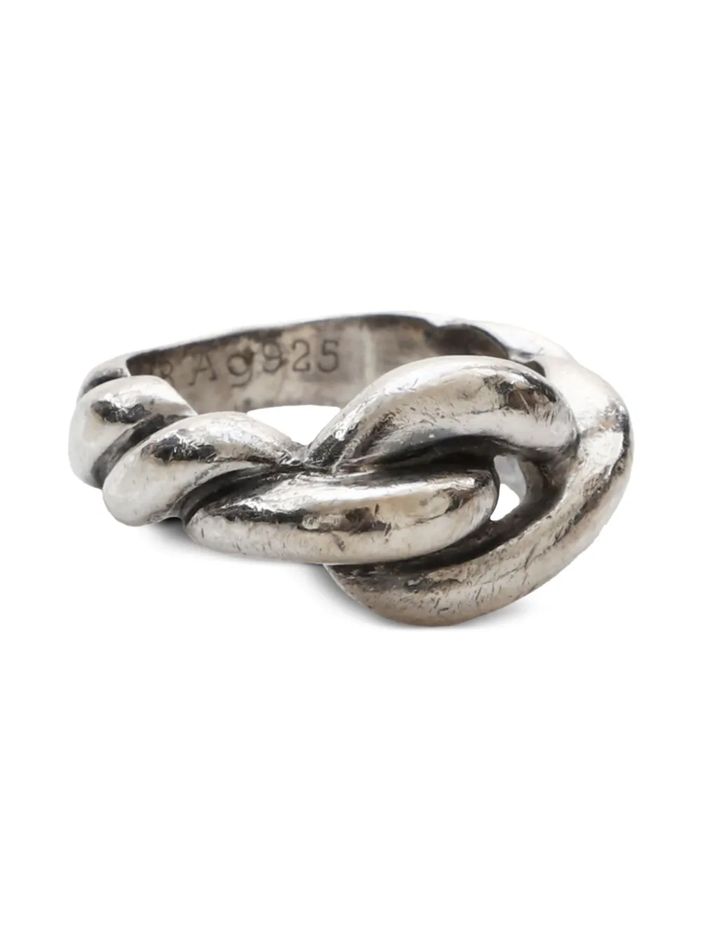 Hermès Pre-Owned 1990s Torsade ring - シルバートーン Hermès Pre-Owned 1990s Torsade ring - シルバートーン