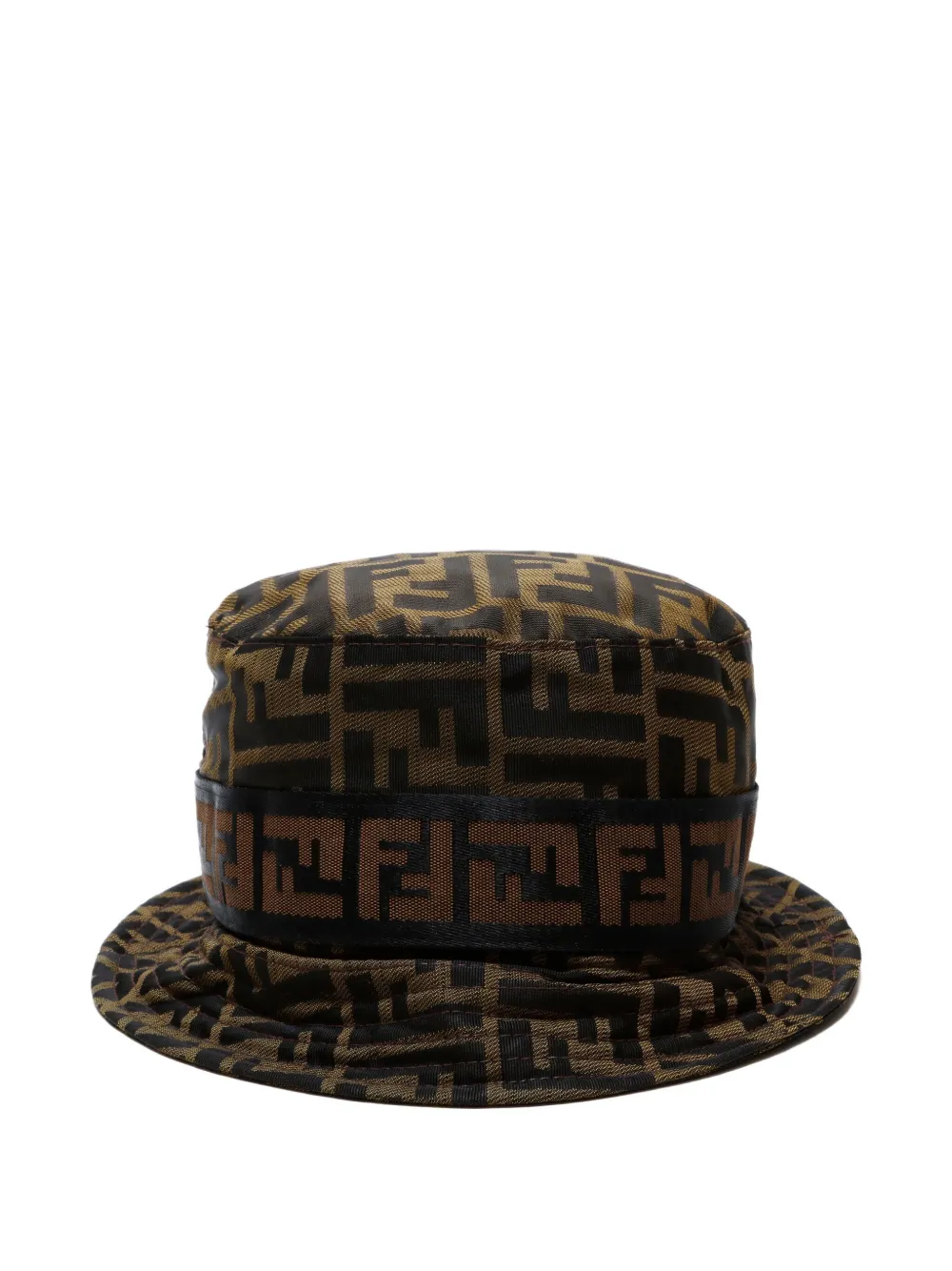 Fendi Pre-Owned 1990-2000s Zucca-jacquard bucket hat - ブラウン Fendi Pre-Owned 1990-2000s Zucca-jacquard bucket hat - ブラウン