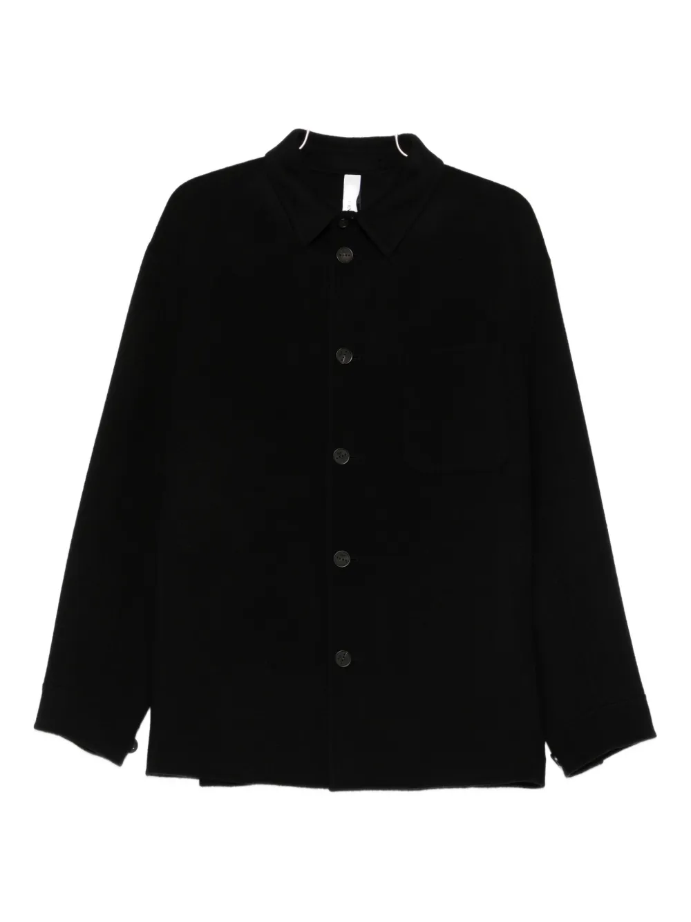 Hevo button-down shirt jacket | Black | Image 1