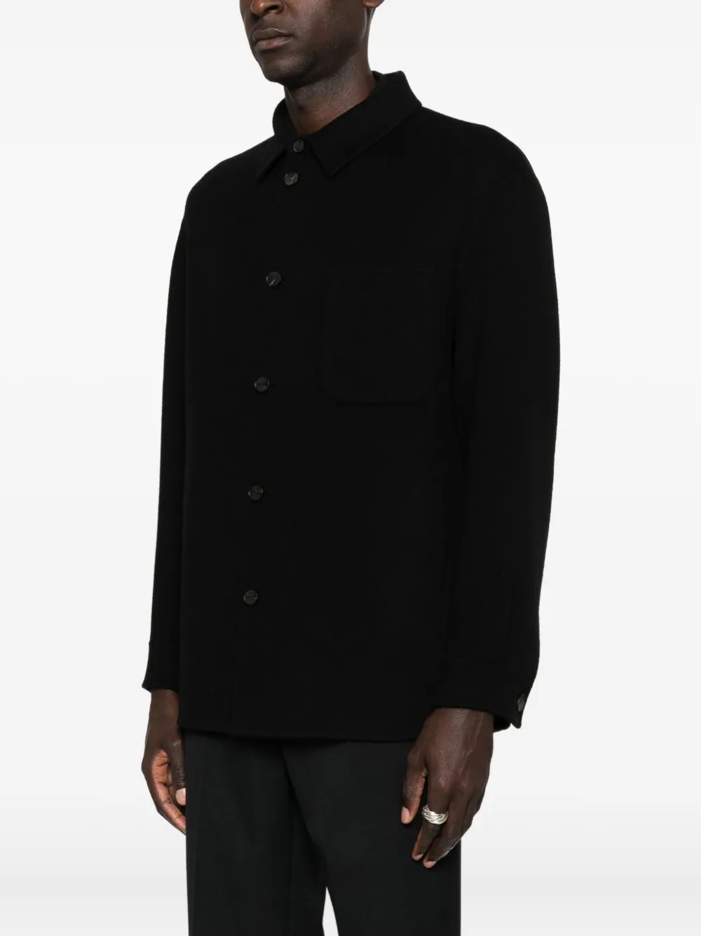 Hevo Button-down shirtjack Zwart