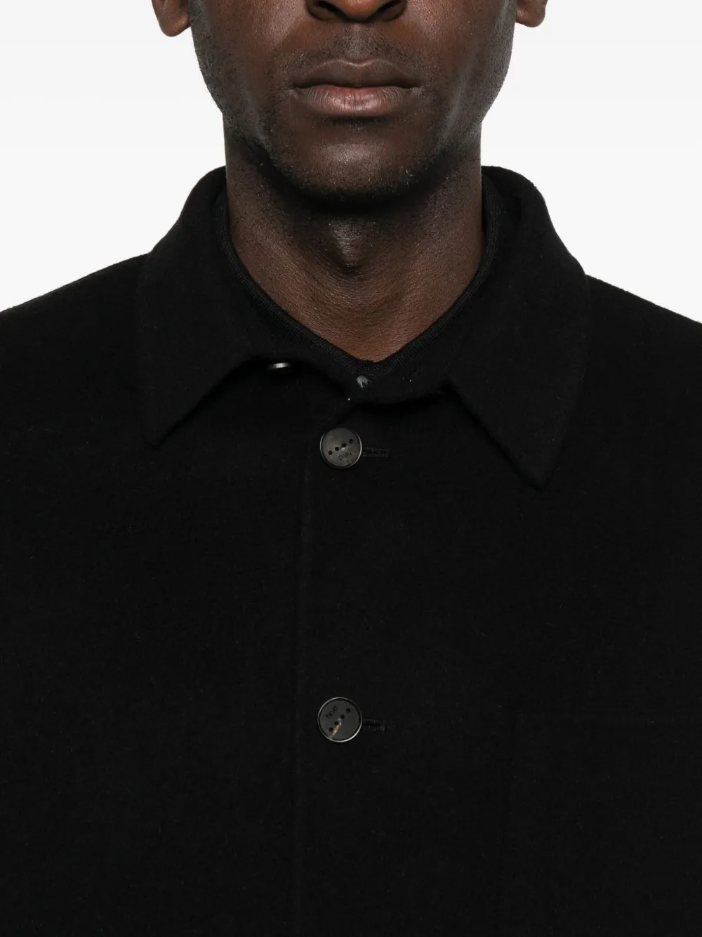 Hevo Button-down shirtjack Zwart