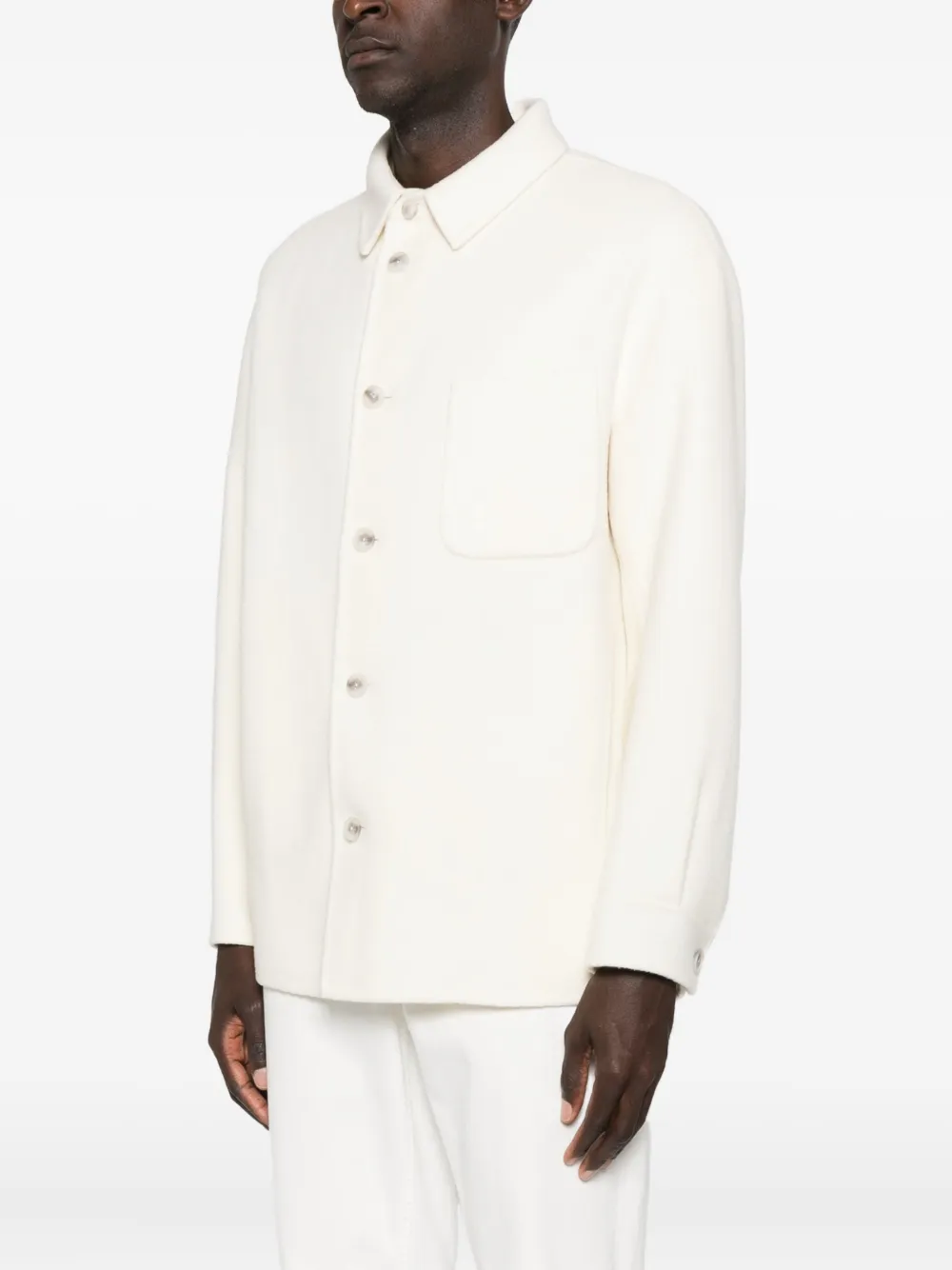 Hevo Button-down shirtjack Wit