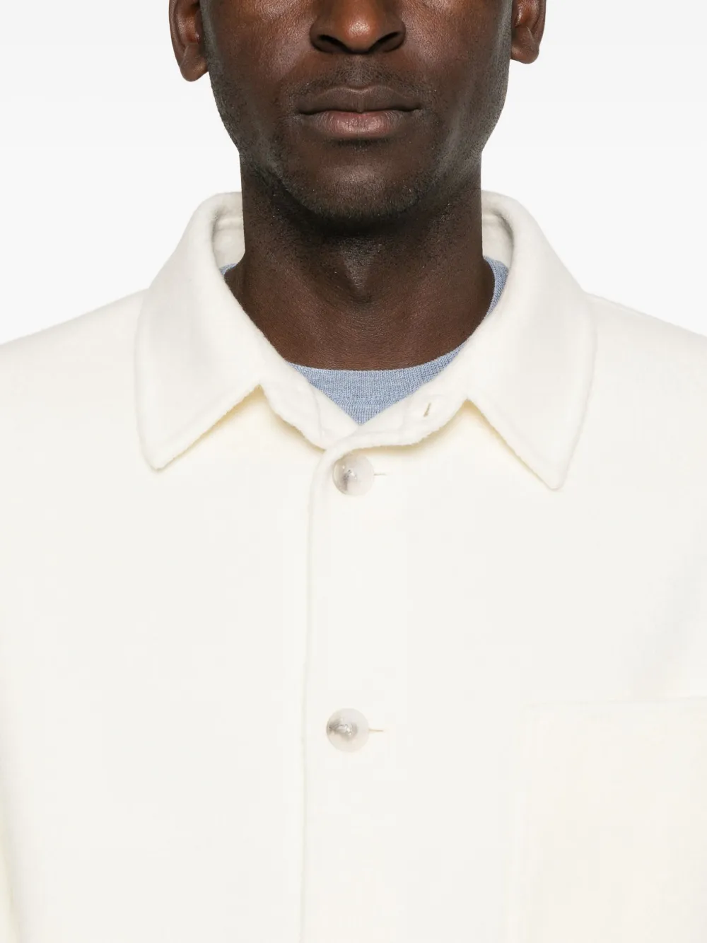 Hevo Button-down shirtjack Wit