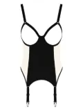 Maison Close open-bust bodysuit - Black