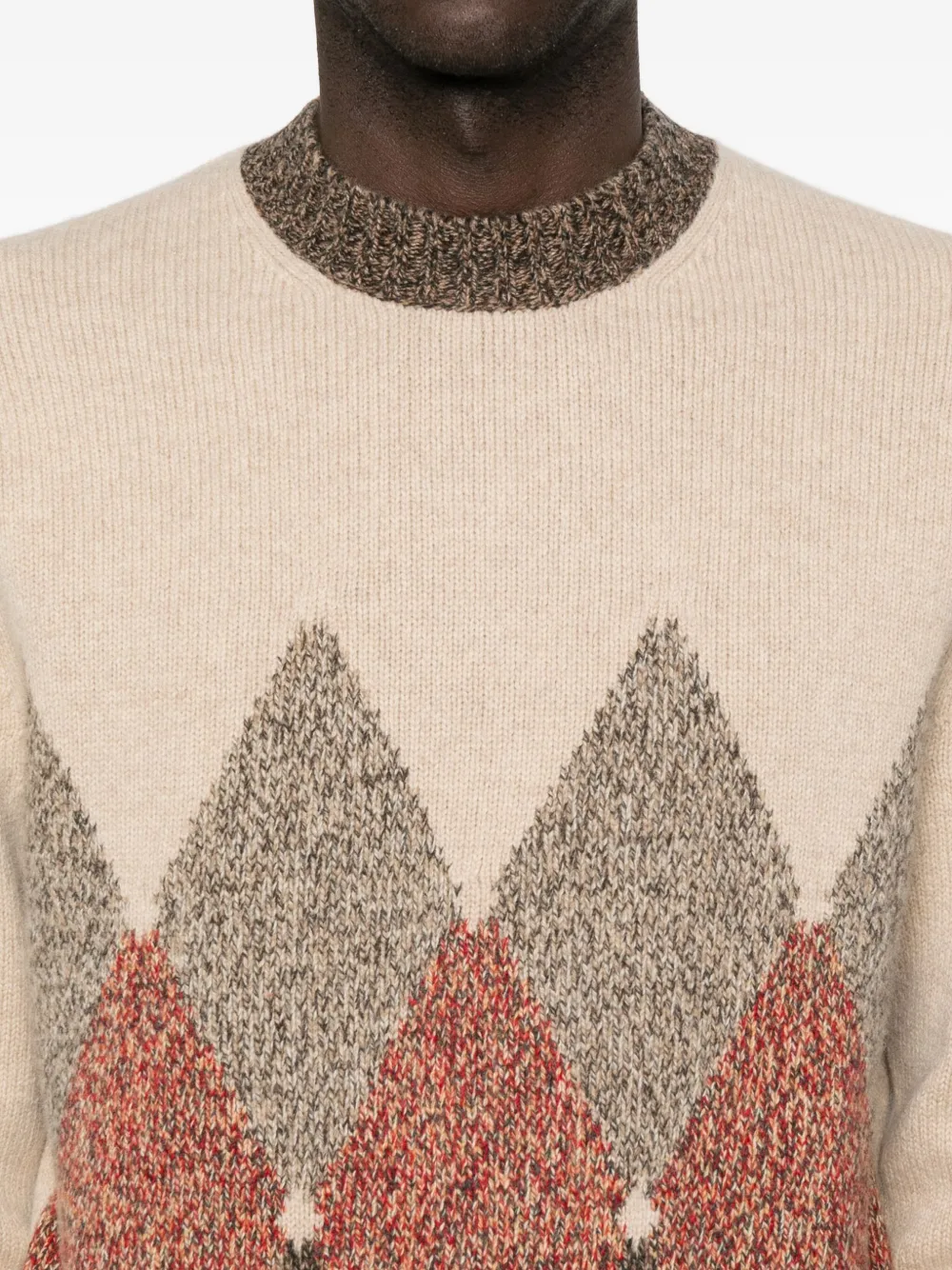 Ballantyne Trui met argyle patroon Beige