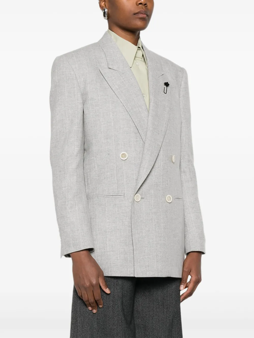 Lardini Blazer met dubbele rij knopen Grijs
