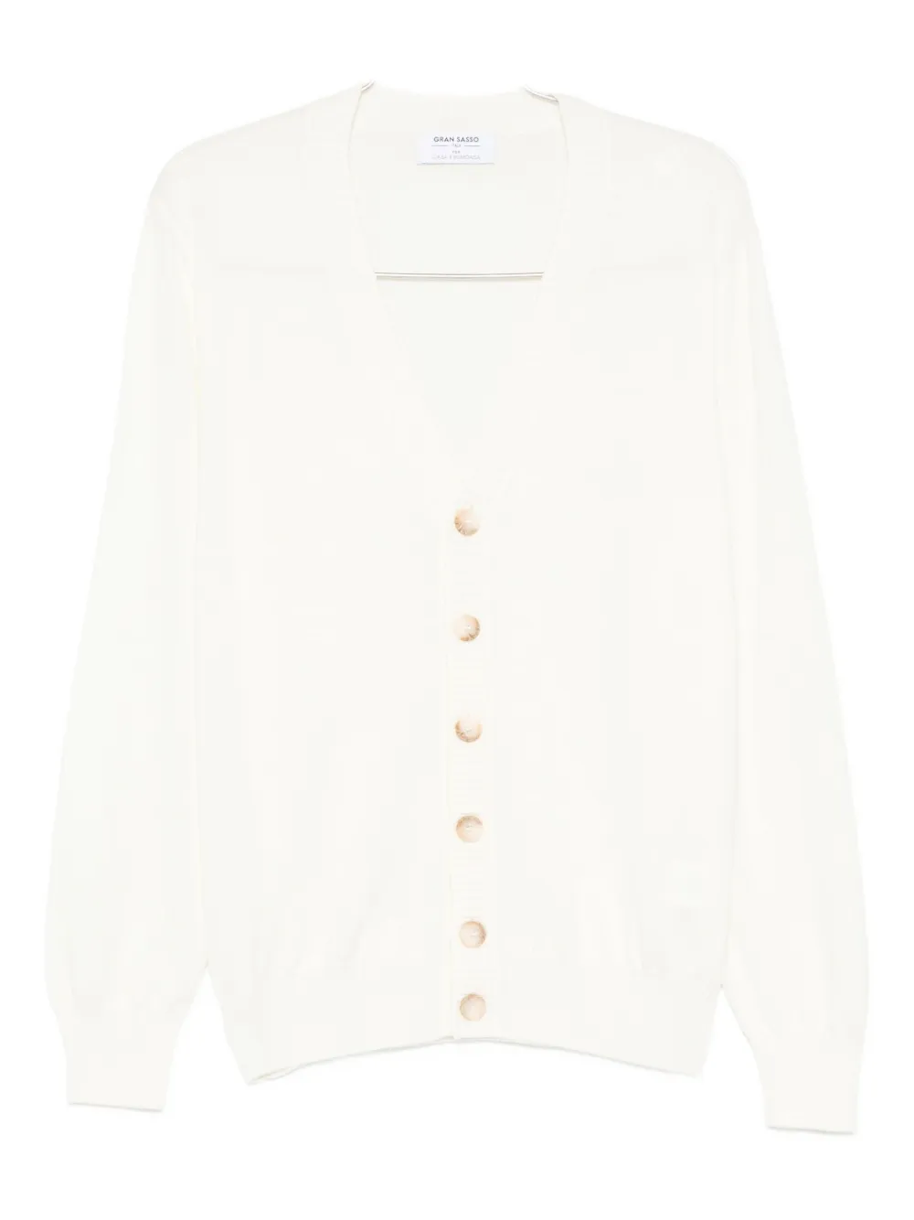 Gran Sasso Virgin-wool Cardigan In White