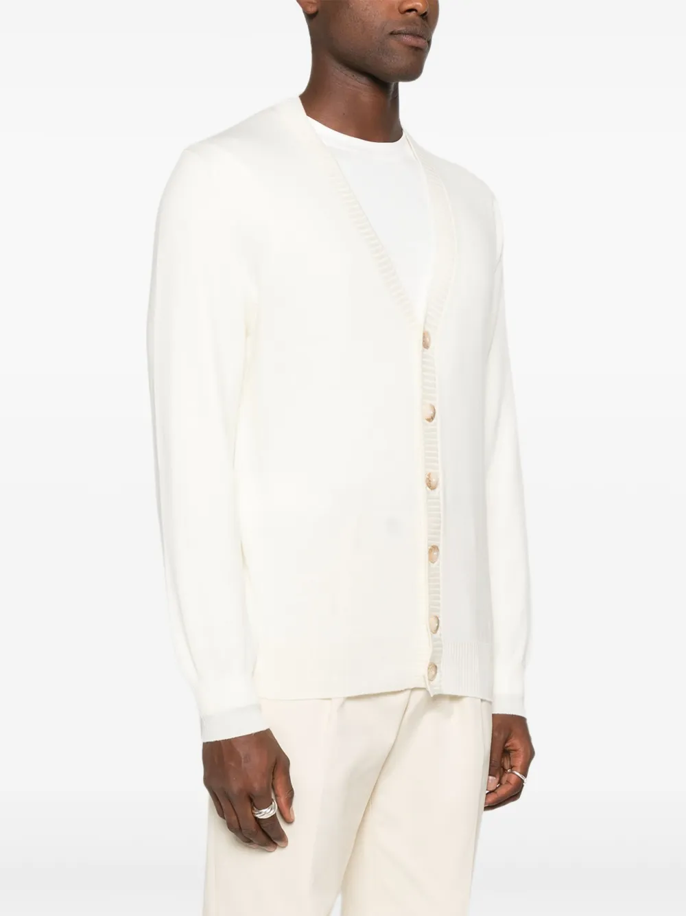 Gran Sasso Vest van scheerwol Wit