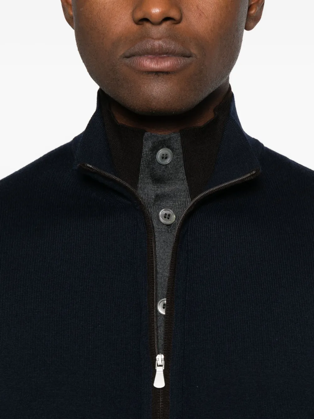 Gran Sasso Cardigan Mit Reissverschluss In Blue