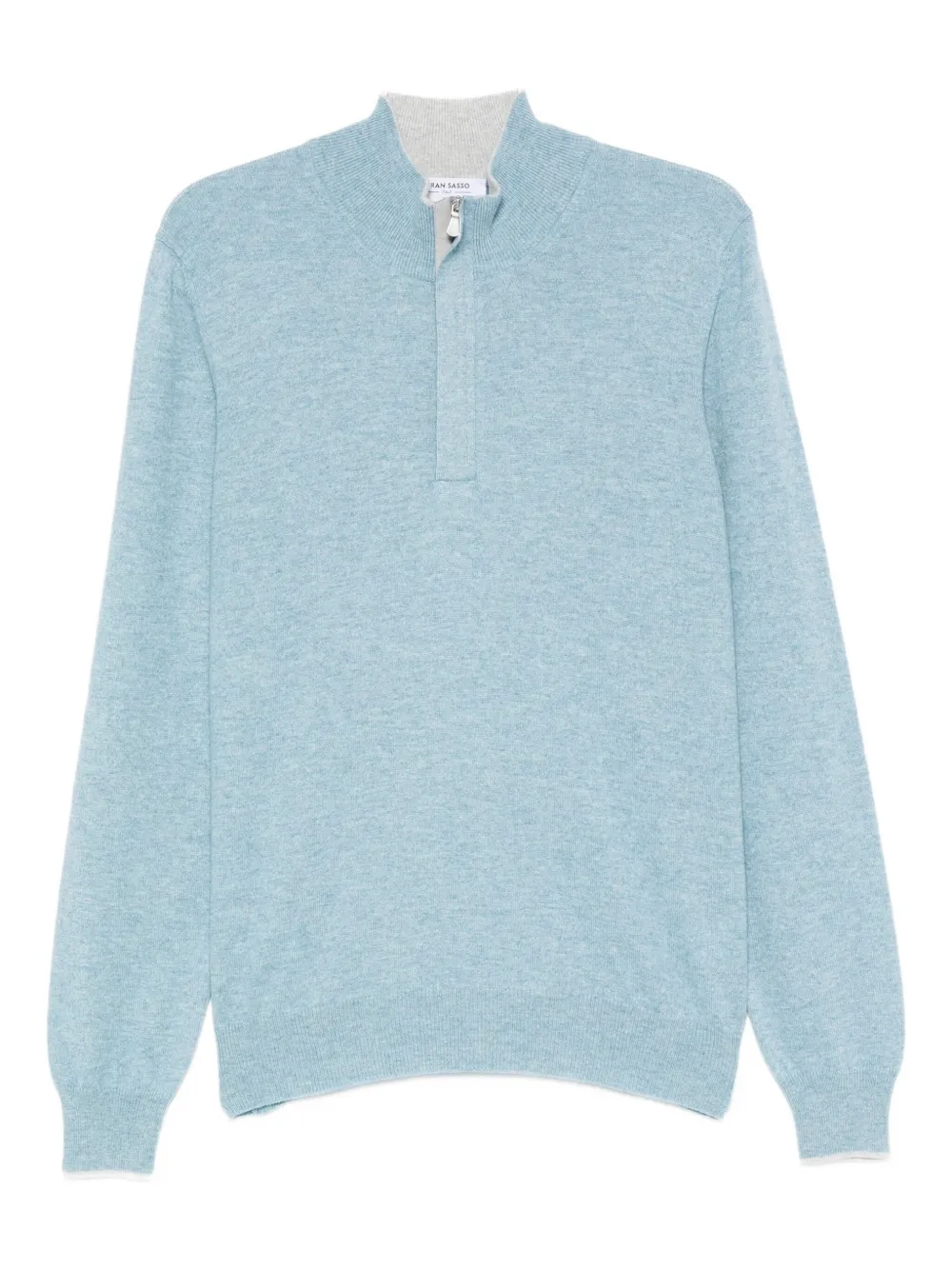 Gran Sasso Half-zip Sweater In Blue