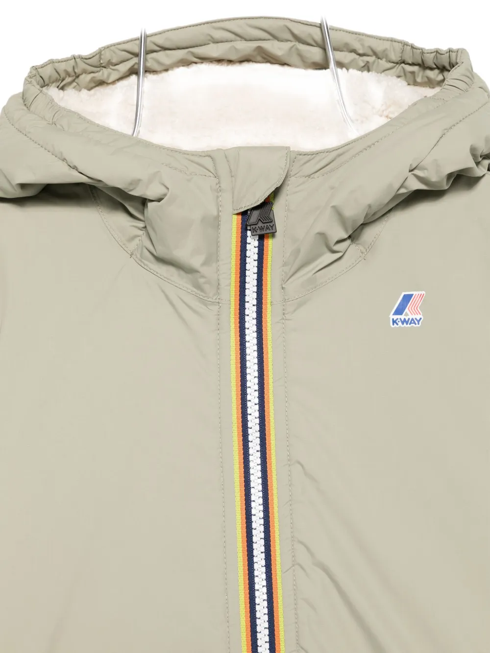 K-way Hooded Zip Jacket In Green