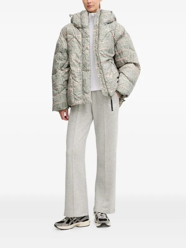 Adidas By Stella McCartney Hooded Patterned Jacket | Green