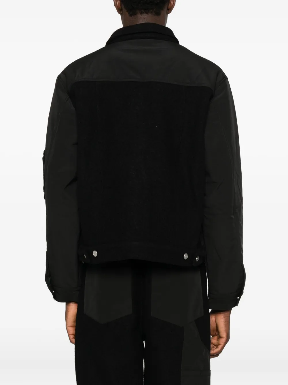 Arte Antwerp Button-up Bomber Jacket In Black