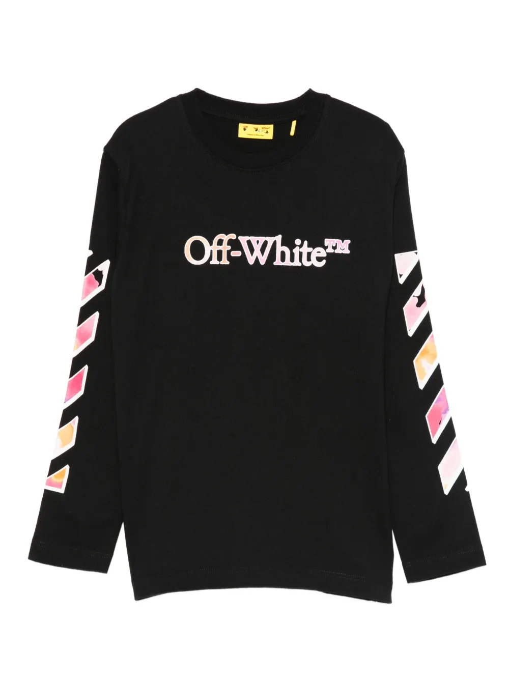 Off-White Kids logo long-sleeve top - ブラック Off-White Kids logo long-sleeve top - ブラック