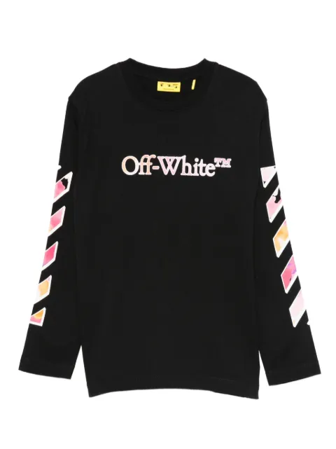Off-White Kids logo long-sleeve top