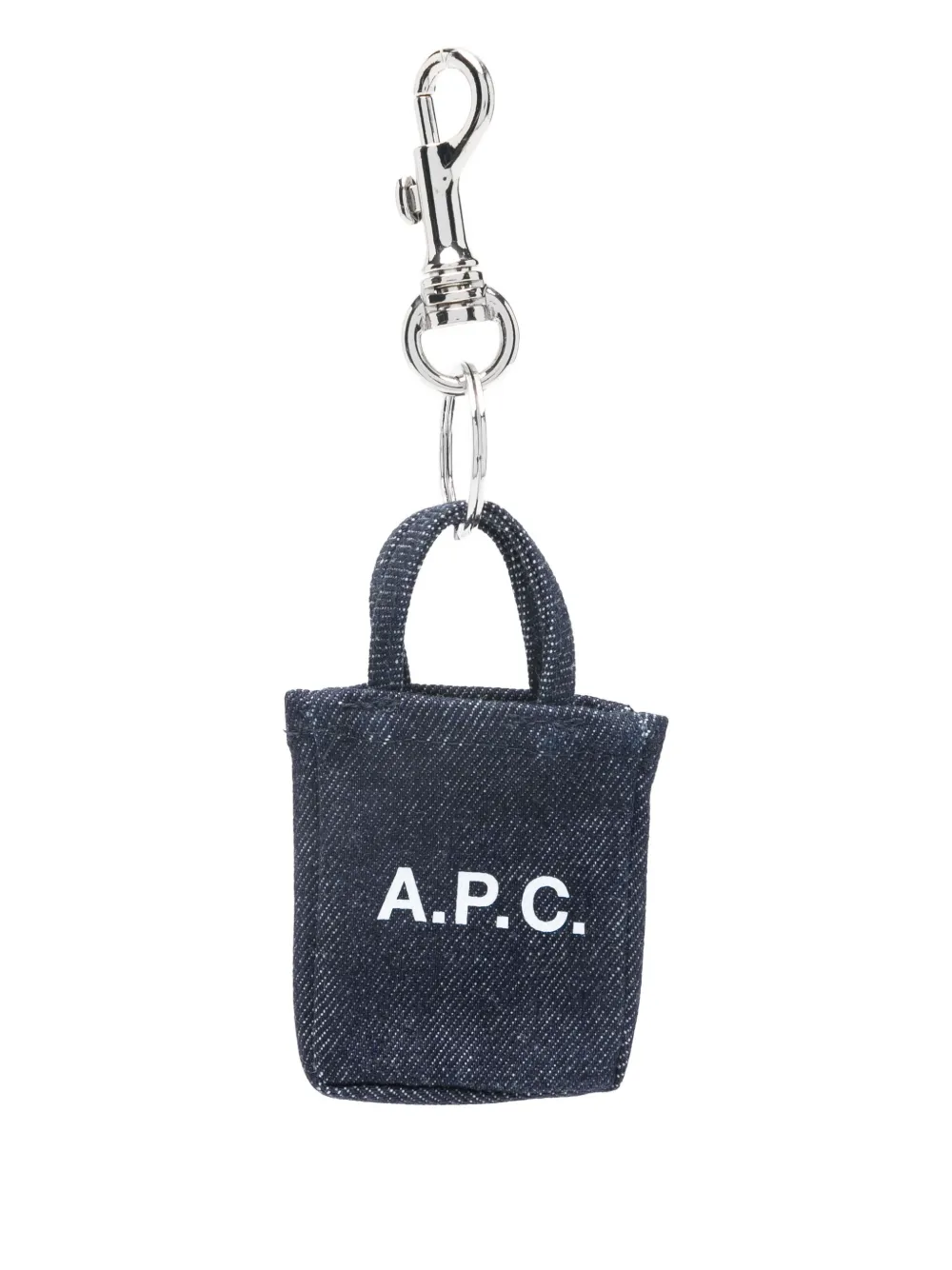 A.P.C. logo-print keyring | Blue | Image 1