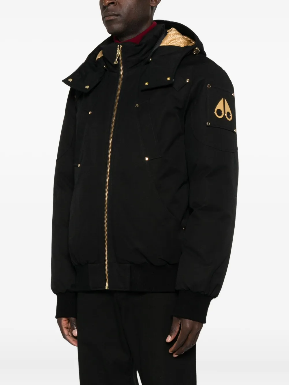 Moose Knuckles Gold Series Ballistic Jacket In Black