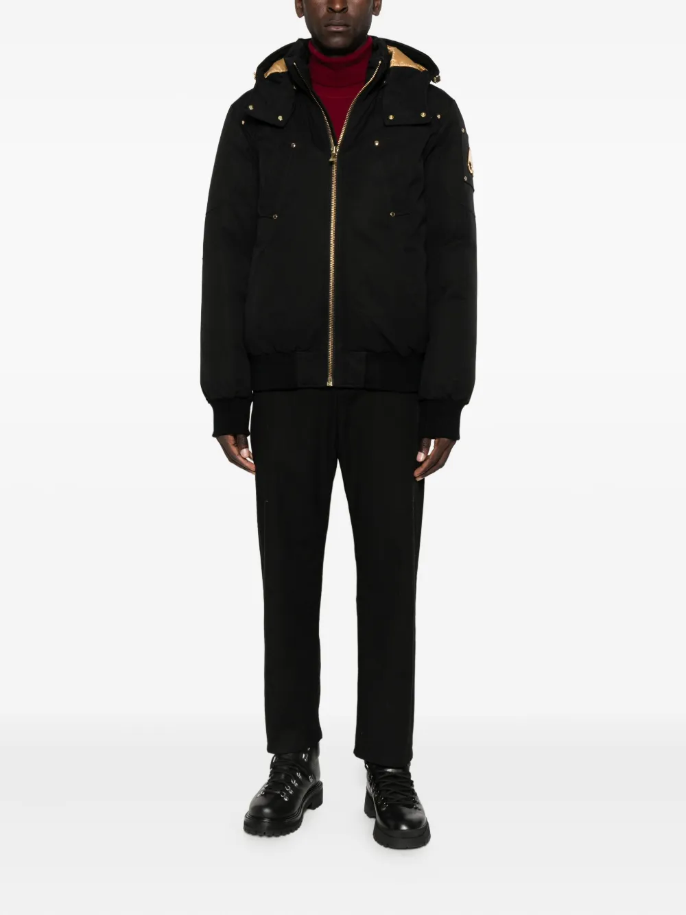Moose Knuckles Gold Series Ballistic Jacket In Black